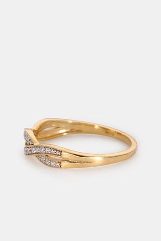 Anello - Oro giallo 18 kt e diamanti