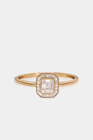 Anello - Oro giallo 18 kt e diamanti