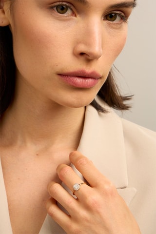 Anello - Oro giallo 18 kt e diamanti