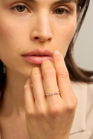 Anello - Oro giallo 18 kt e diamanti