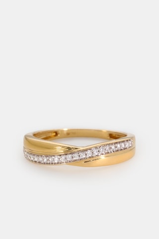 Anello - Oro giallo 18 kt e diamanti