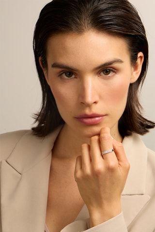 Anello - Oro bianco 18 kt e diamanti