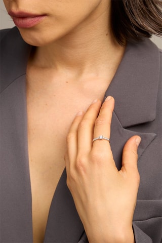 Anello - Oro bianco 18 kt