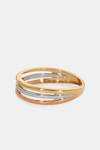 Bague - Or jaune 18 carats, or rose, Or blanc 18 carats et diamants