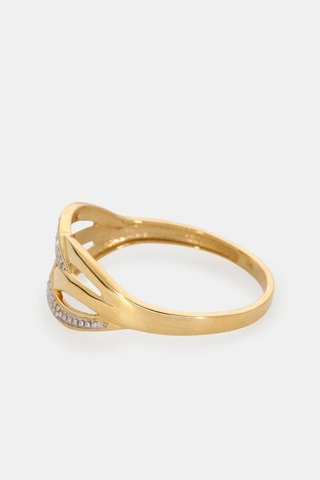 Anello - Oro giallo 18 kt e diamanti