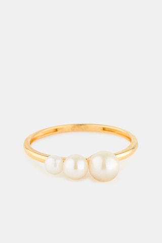 Anel - Ouro amarelo e pérolas de água doce