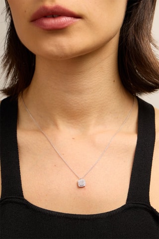 Collana - Oro bianco 18 kt e diamanti