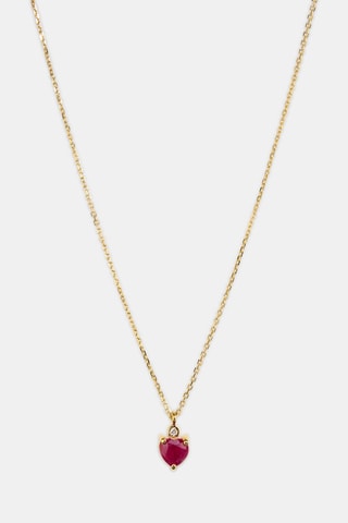 Collana - Oro giallo 18 kt, rubino e diamanti