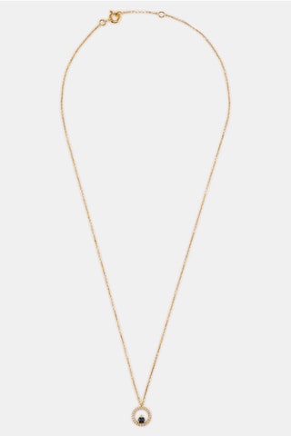 Collana - Oro giallo 18 kt, zaffiro e diamanti