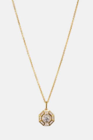 Collana - Oro giallo 18 kt e diamanti