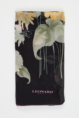 Foulard en soie Lolly - Noir et orange