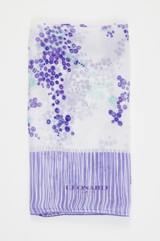 Foulard en soie Linda - Mauve et blanc