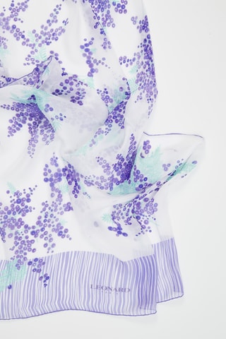 Foulard en soie Linda - Mauve et blanc
