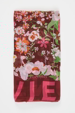 Foulard en soie Love - Marron