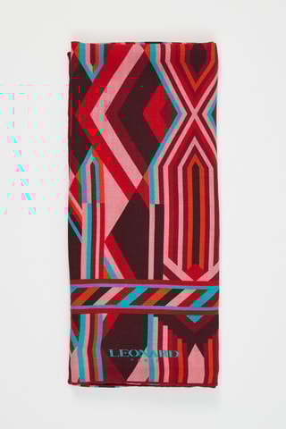 Foulard en soie et laine vierge Mexico - Rose