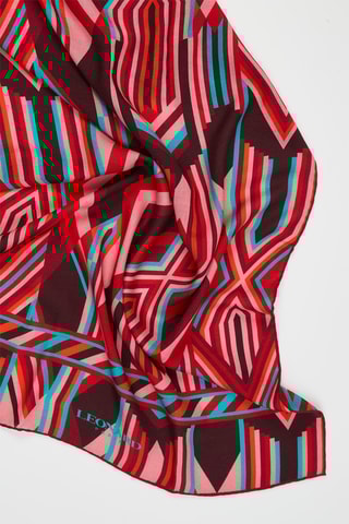 Foulard en soie et laine vierge Mexico - Rose