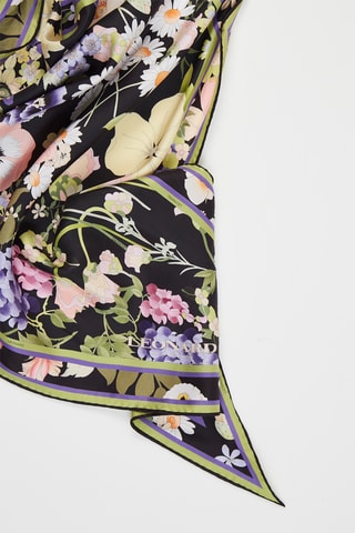 Foulard en soie Love - Noir