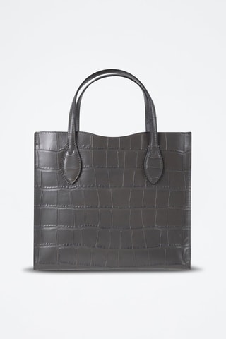 Sac à main en cuir de veau Era - Gris foncé