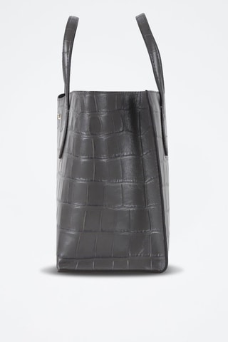 Sac à main en cuir de veau Era - Gris foncé