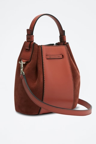 Sac seau en cuir Miastella - Rouge brique
