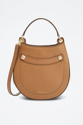 Sac à main en cuir de veau Mini Afrodite - Camel