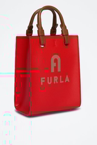 Sac à main en cuir Varsity Style Mini - Rouge