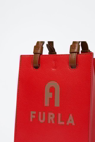 Sac à main en cuir Varsity Style Mini - Rouge