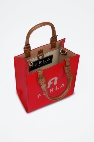 Sac à main en cuir Varsity Style Mini - Rouge