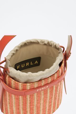 Sac seau Giove Mini - Corail et jaune