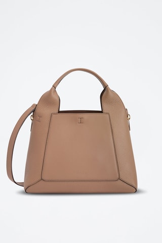 Sac à main en cuir de veau Gilda - Marron