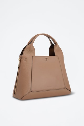 Sac à main en cuir de veau Gilda - Marron