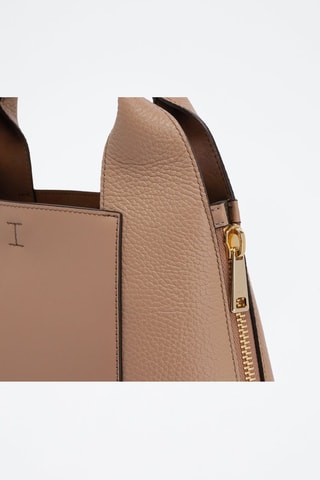 Sac à main en cuir de veau Gilda - Marron