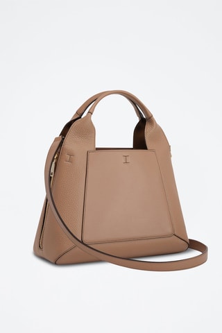 Sac à main en cuir de veau Gilda - Marron