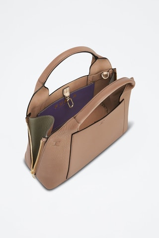 Sac à main en cuir de veau Gilda - Marron