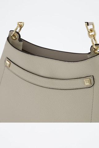 Sac à main en cuir de veau S Afrodite - Gris