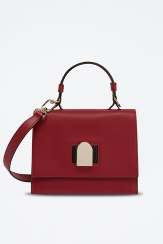 Sac à main en cuir de veau Emma Mini - Bordeaux