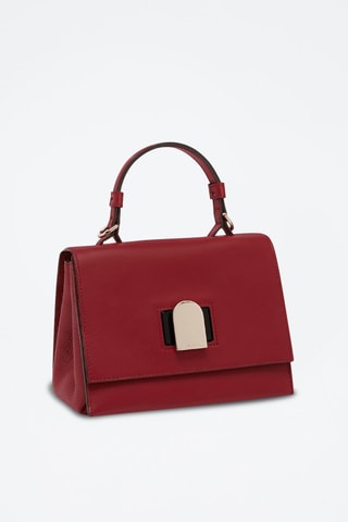 Sac à main en cuir de veau Emma Mini - Bordeaux