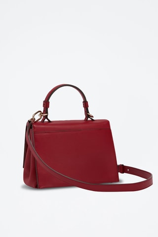 Sac à main en cuir de veau Emma Mini - Bordeaux