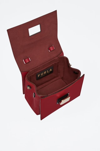 Sac à main en cuir de veau Emma Mini - Bordeaux