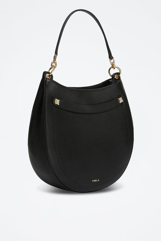 Sac à main en cuir de veau S Afrodite - Noir