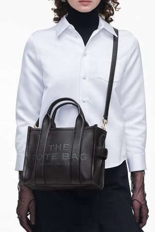 Sac à main en cuir The Small Tote - Noir