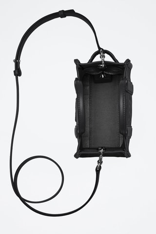 Sac à main en cuir The Crossbody Tote - Noir
