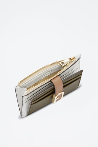 Porte-cartes en cuir Furla Flow - Kaki