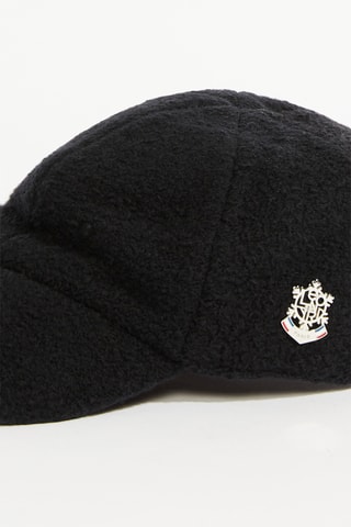 Casquette de baseball en laine et soie Kimono - Noir