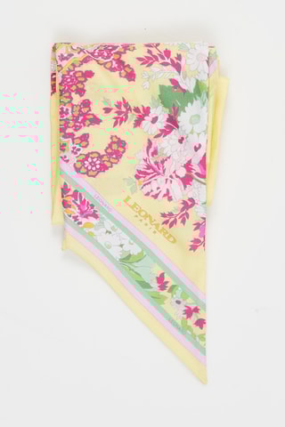 Bandeau en soie Kiss - Jaune et rose