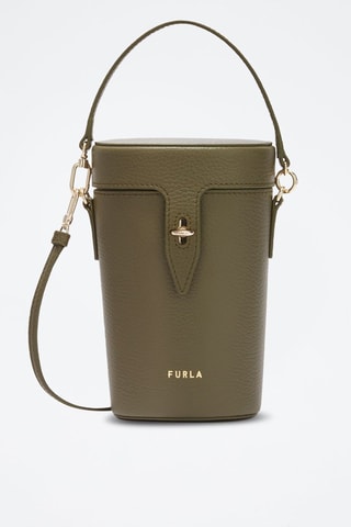 Sac seau en cuir Furla Net - Vert olive