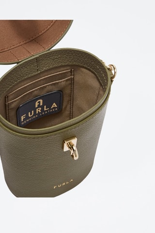 Sac seau en cuir Furla Net - Vert olive