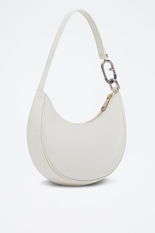 Sac porté épaule en cuir de veau Primavera - Blanc