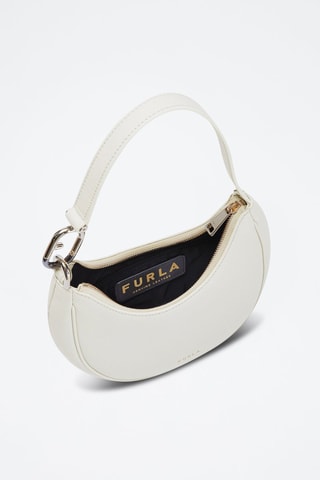 Sac porté épaule en cuir de veau Primavera - Blanc