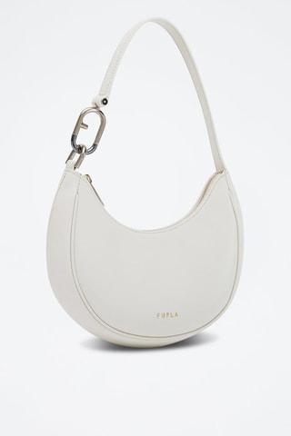 Sac porté épaule en cuir de veau Primavera - Blanc